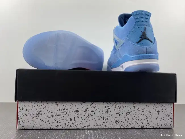 1st Kicks Shoes Jordan UNC Retro 4 (PE) HO12MNJDLS247 0603